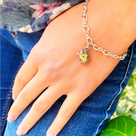 Colorful Floral Turtle Charm Pendant - Picture 2 of 5